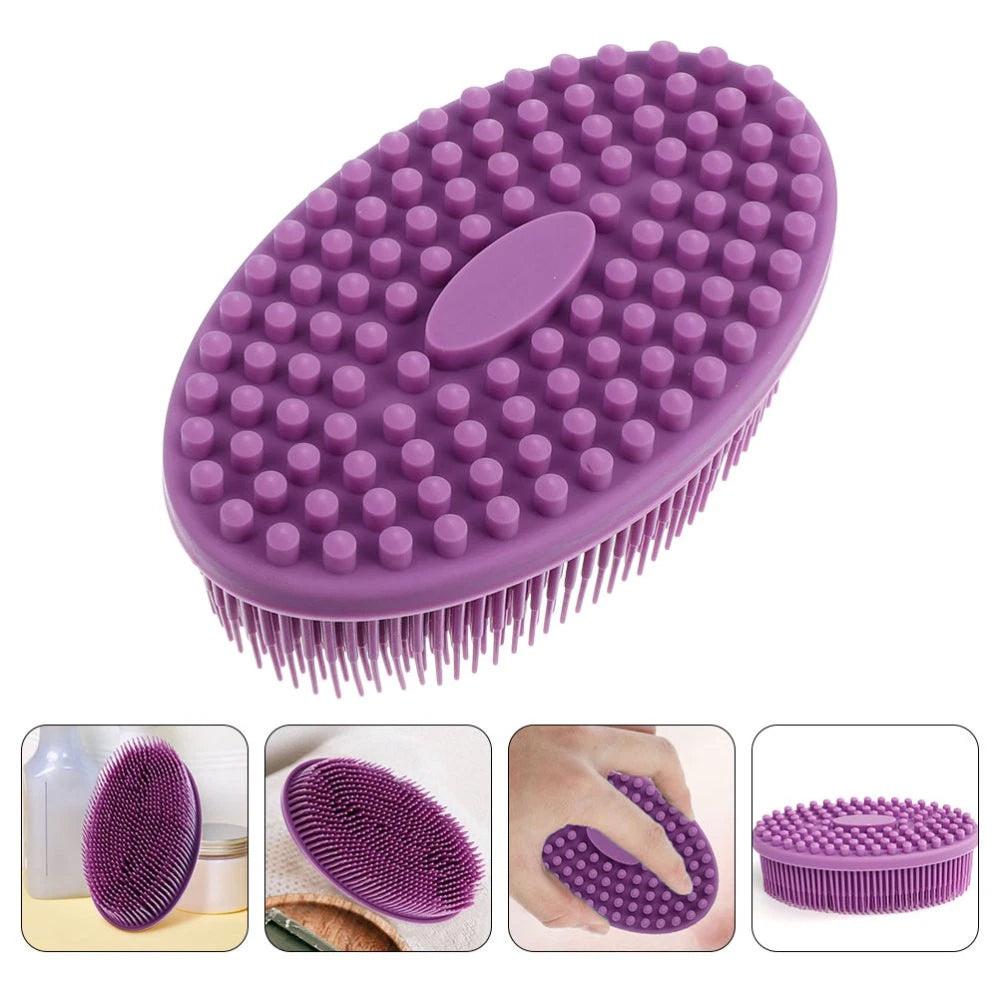 Baby Silicone Bath Scrubber Shower Brush Children Bathing Massage Brush