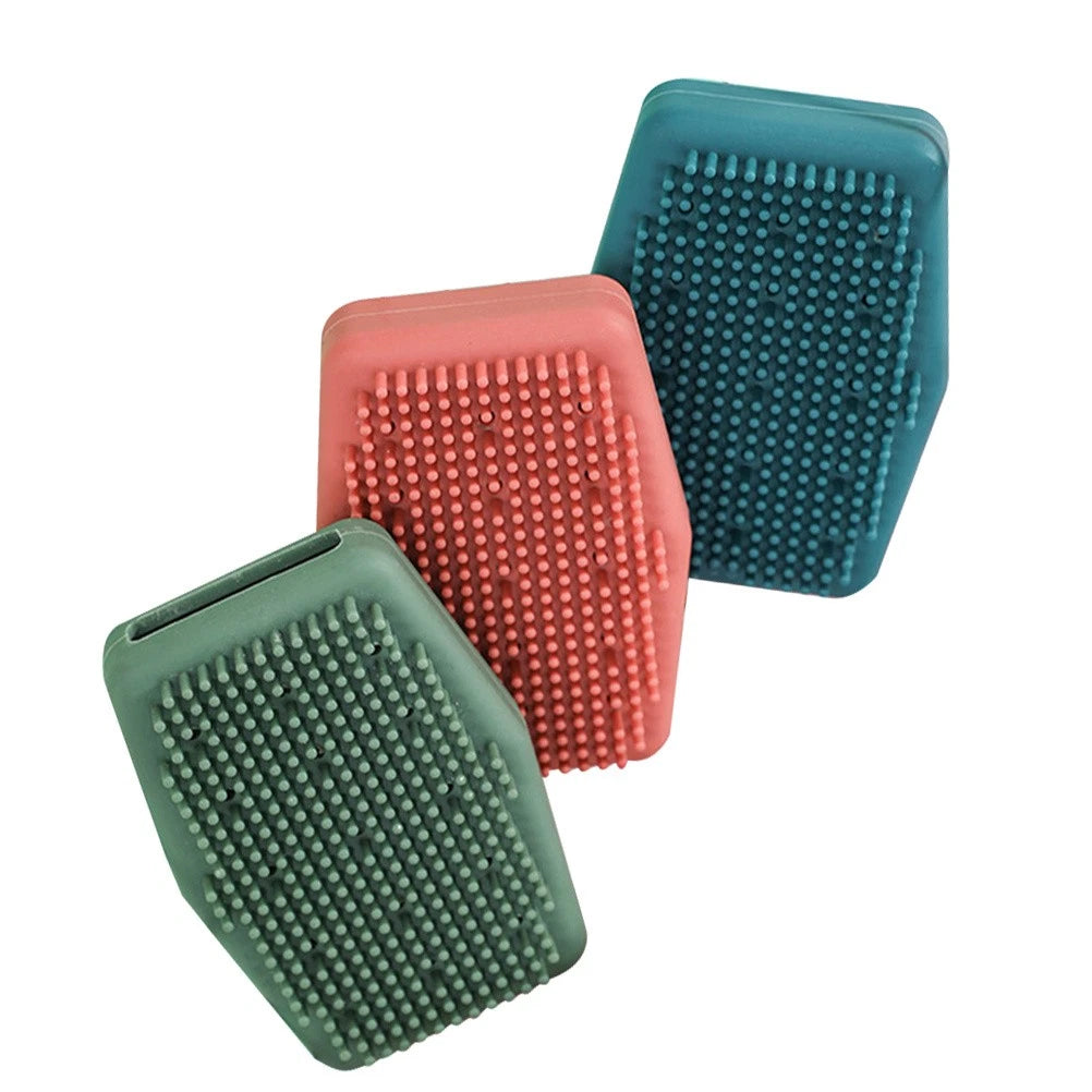 3 Pcs Silicone Bath Brush Skin Exfoliator Scrubber Massage