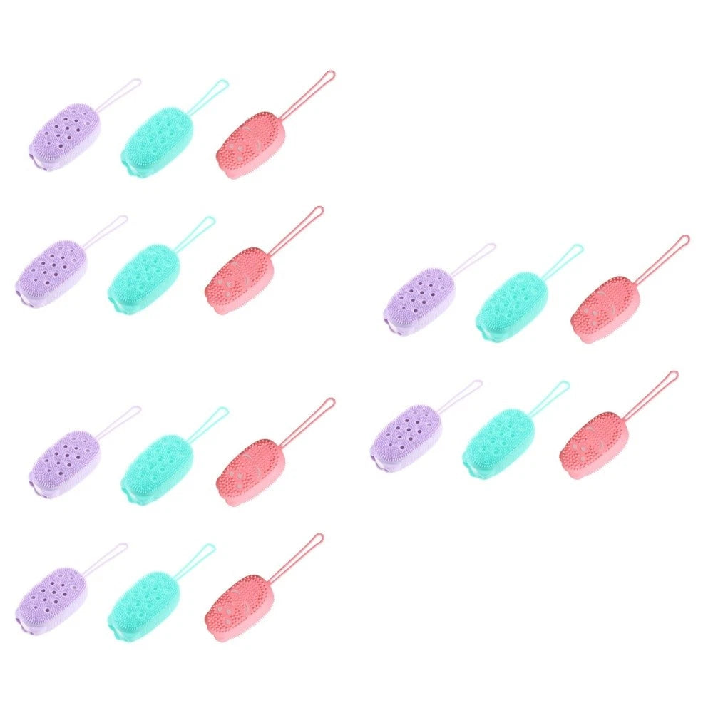 6 Pcs Bath Brush Body Exfoliating Silicone Cleaning Bathroom Massager