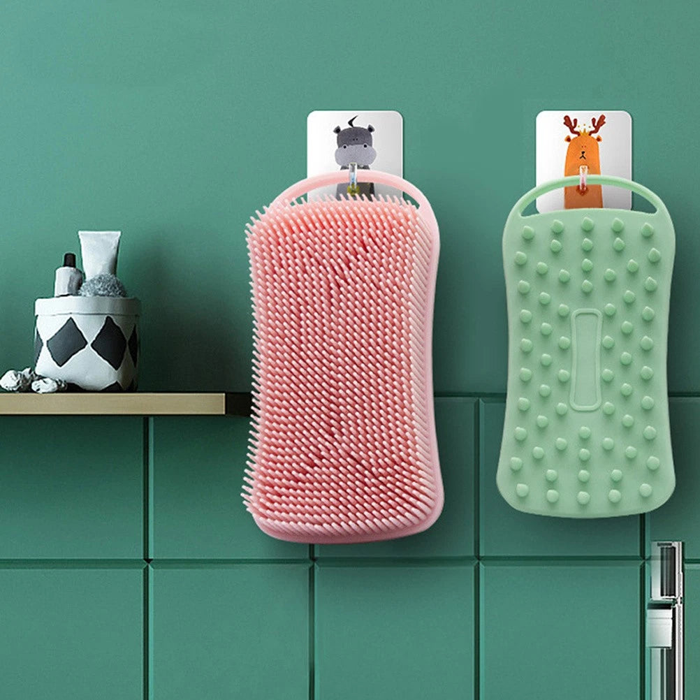 Baby Bath Brush Silicone Massage Brush Scrubber Shampoo Brush Kids Shower Brush