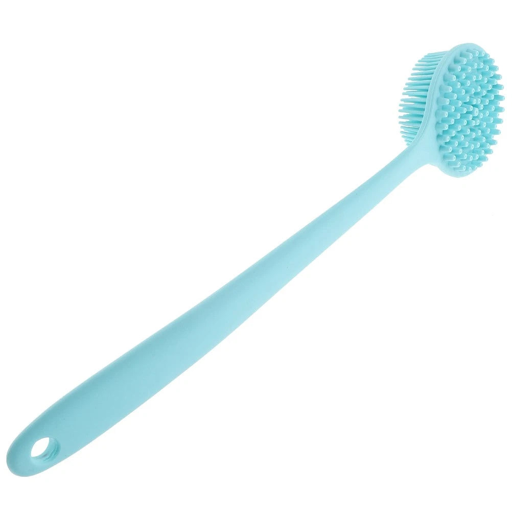 Long Handle Bath Brush Silicone Shower Scrubber Skin Exfoliation for Body