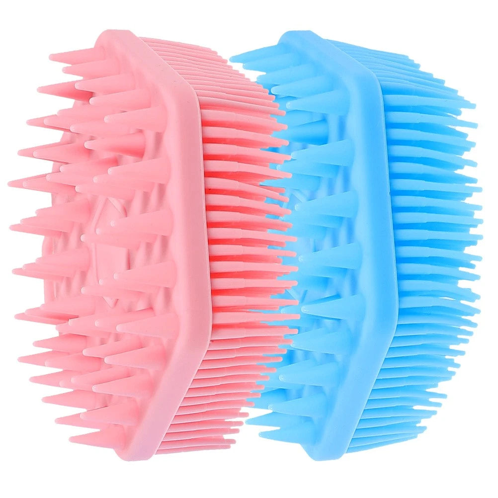 2 Pcs Bath Massage Brush Man Silicone Scrubber Men Bathing Accessories