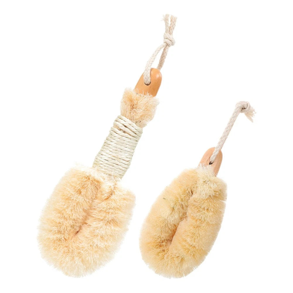 2 Pcs Silk Bath Brush Exfoliating Shower Body Brushes Miss Man Scrubbers for