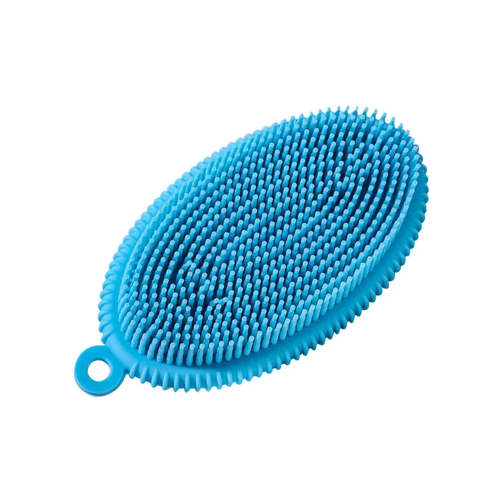 Bath Brush Body Exfoliator Hand Held Silicone Scrubber Cleaning