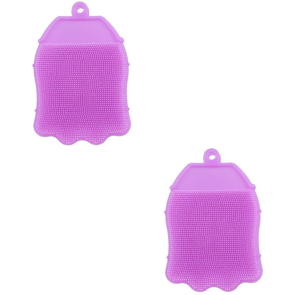 Silicone Hair Shampoo Child Baby Bath Brush Infant Massage Scrubber