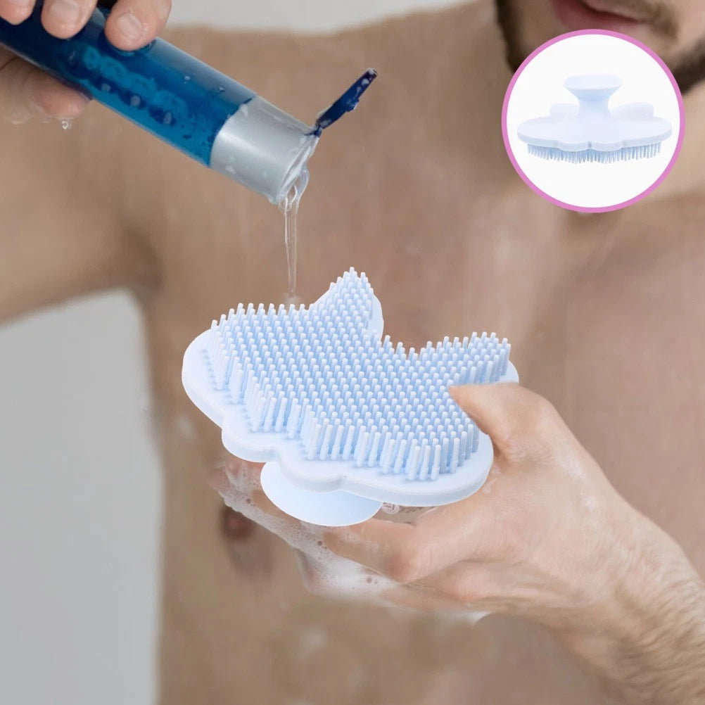 Silicone Bath Brush Child Baby Shower Exfoliating Scrubber Brushes