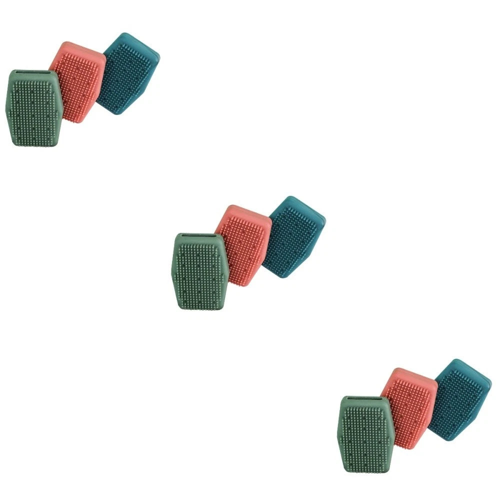 3 Pcs Silicone Bath Brush Skin Exfoliator Scrubber Massage