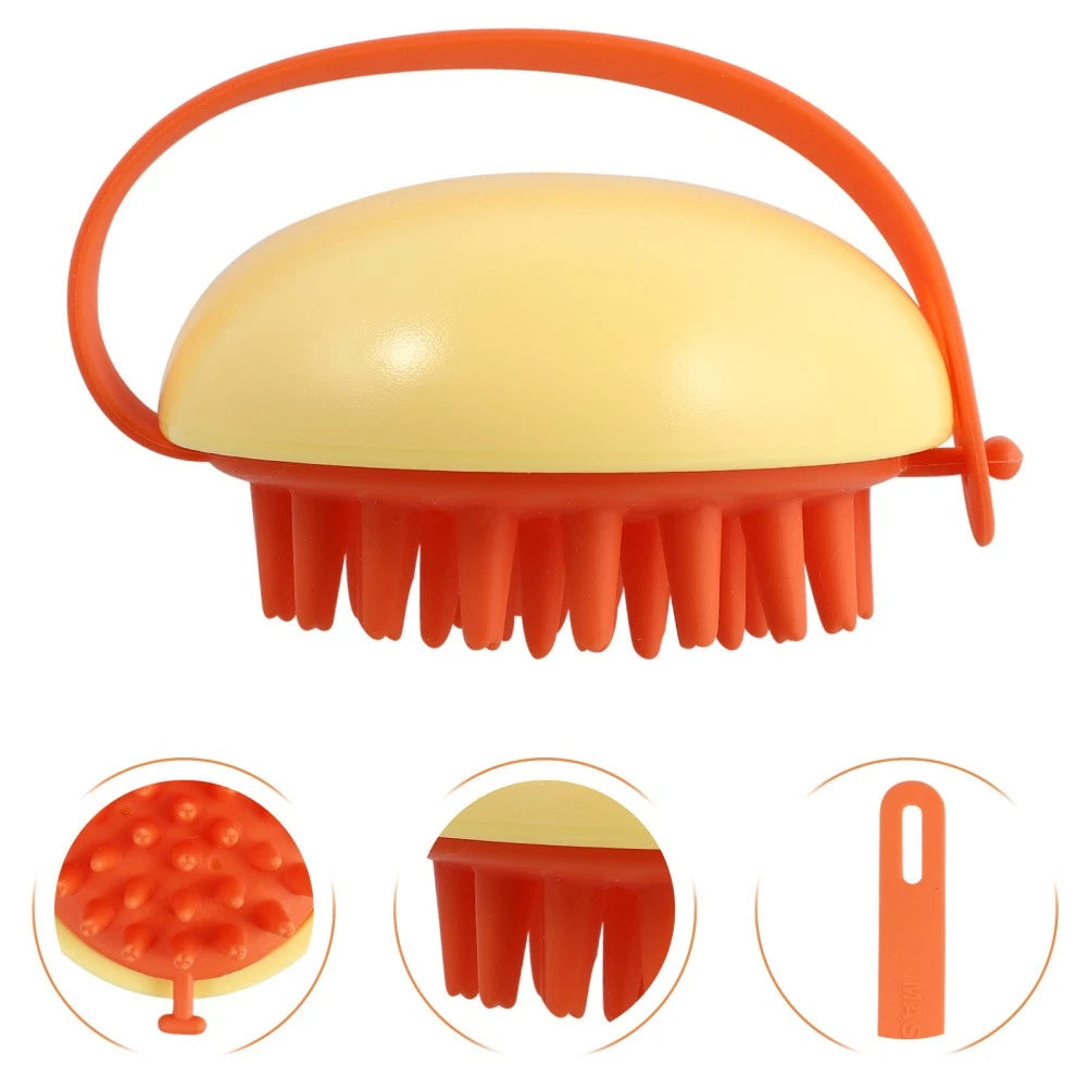 2pcs Bath Brush Massage Scrubber Shower Body Brush Silicone Cleaning Scrubber