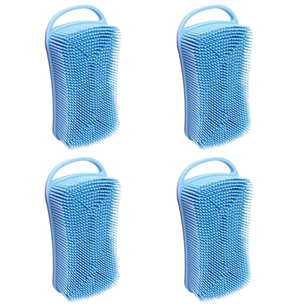 Silicone Bath Brush with Hook Silicone Shampoo Brush Double-sided Shower Brush