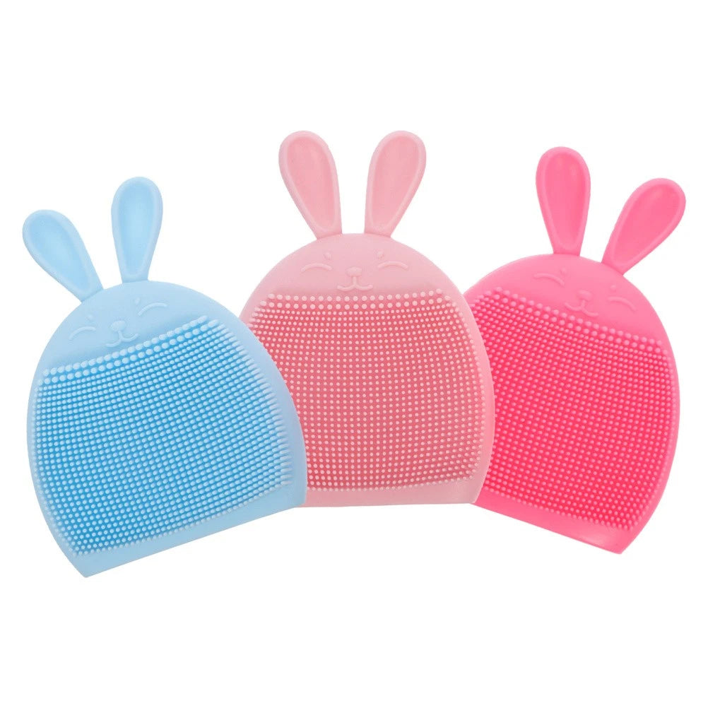 3pcs Baby Bath Massaging Shampoo Shower Brush Silicone Body Exfoliating Scrubber
