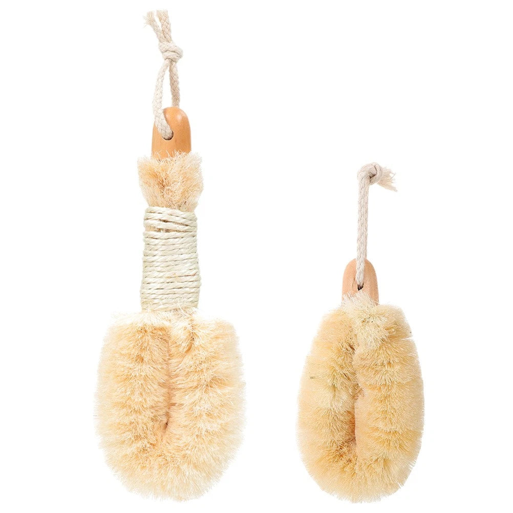 2 Pcs Silk Bath Brush Exfoliating Shower Body Brushes Miss Man Scrubbers for