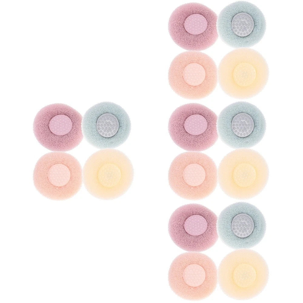 4Pcs Shower Scrubber Shower Tool Shower Brush With Suction Cup Bathing Tool