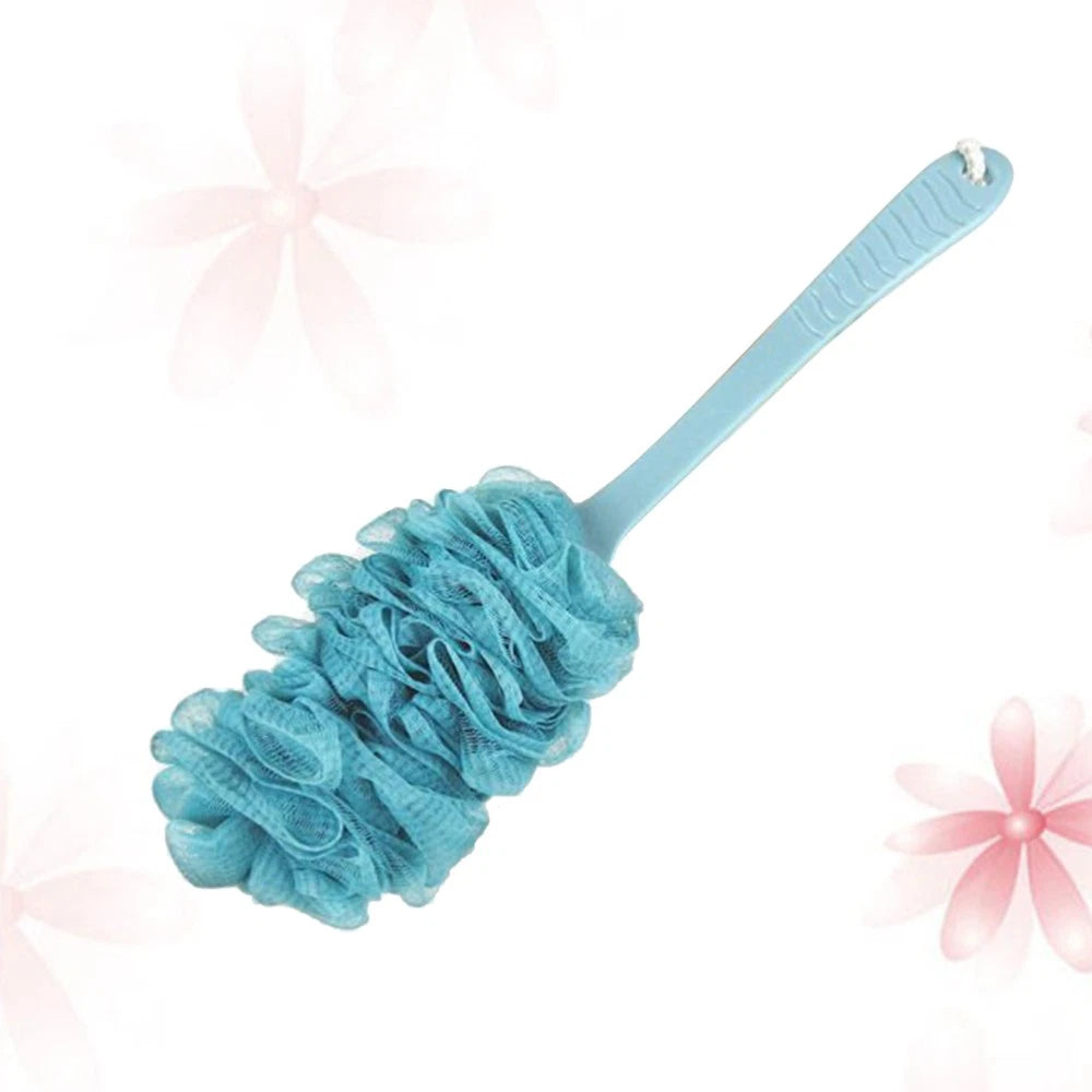 Bath Brush and Towel Body Shower Back Scrubber Scrubbing Long Handle