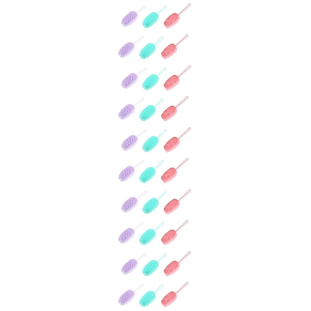 6 Pcs Bath Brush Body Silicone Bathing Cleaning Scrubbers for Home