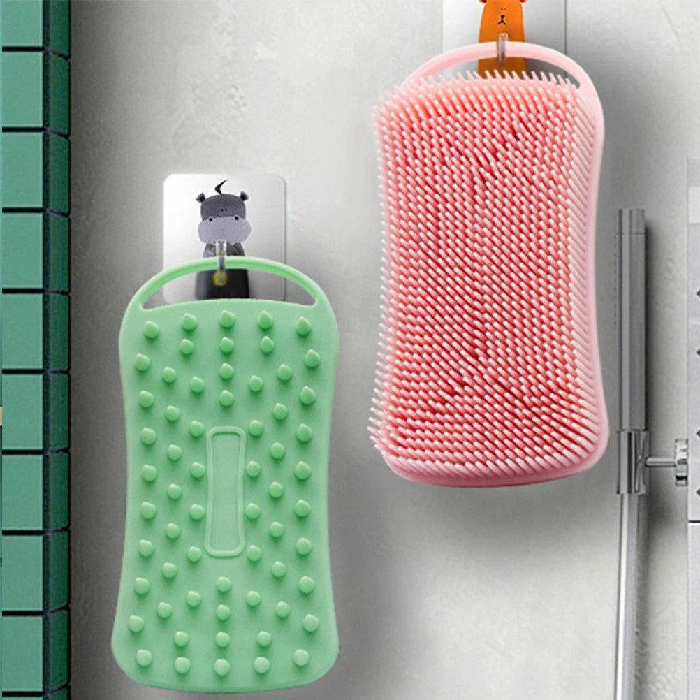Baby Bath Brush Silicone Massage Brush Scrubber Shampoo Brush Kids Shower Brush