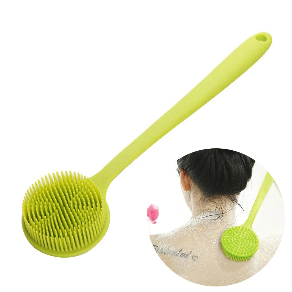 Silicone Body Brush Long Handle Shower Brush Body Scrub Bath Brush for Back