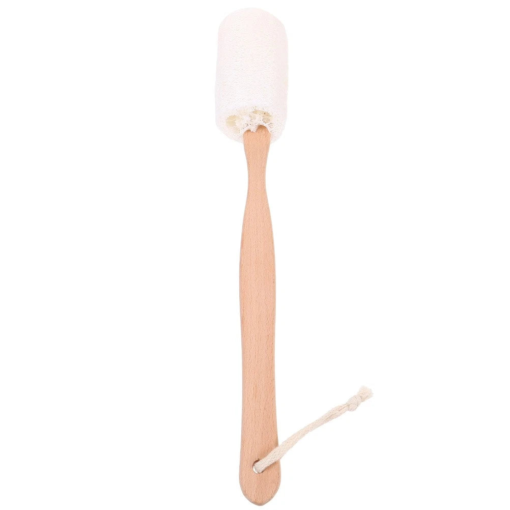 Loofah Bath Brush with Handle for Gentle Exfoliating Back Scrubber