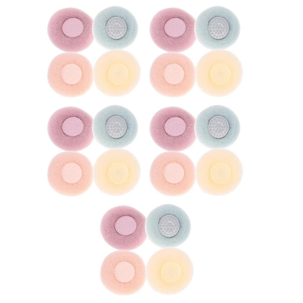 4Pcs Shower Scrubber Shower Tool Shower Brush With Suction Cup Bathing Tool