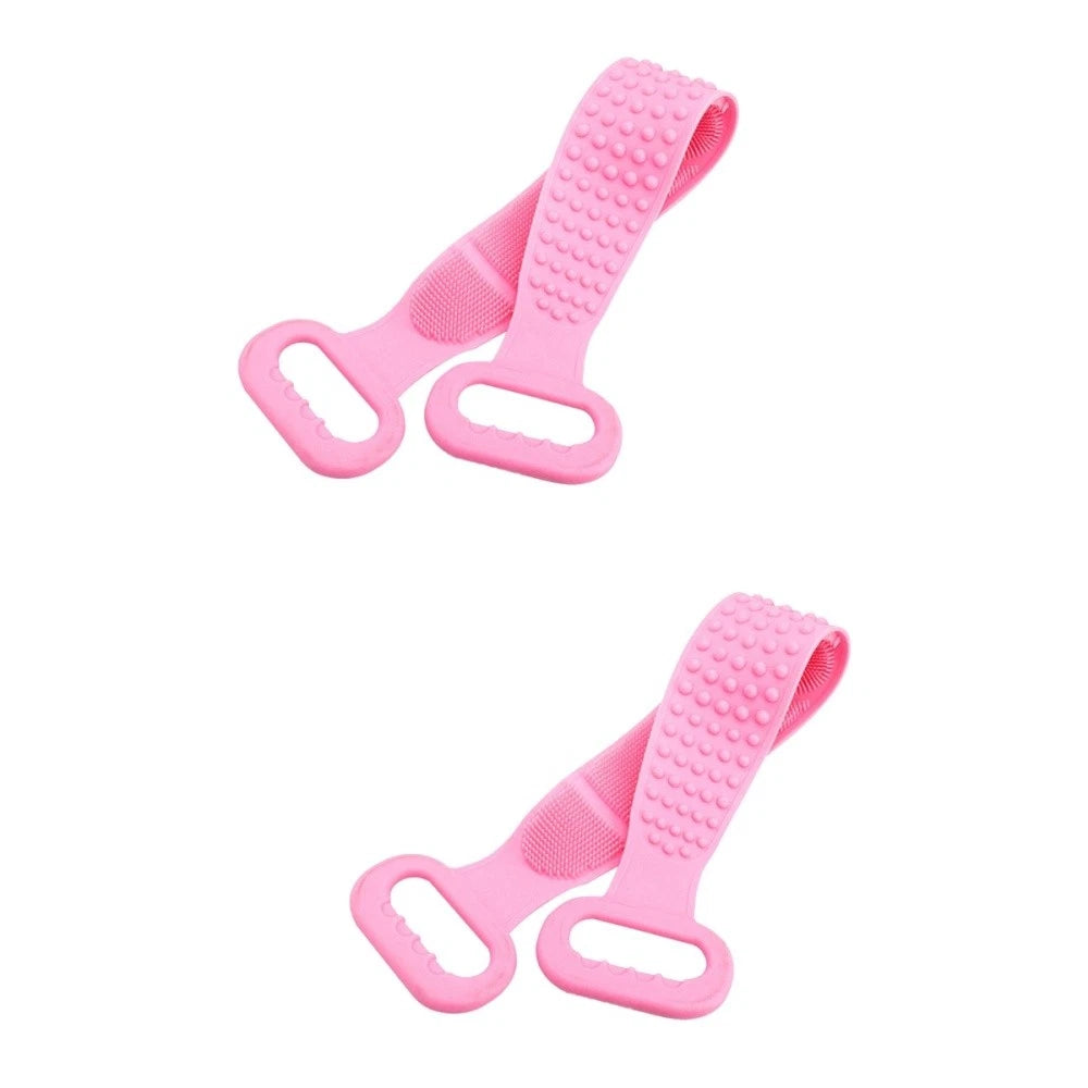 Silicone Exfoliate Pull Back Scrubber Long Bath Brush Massager Belt for Shower
