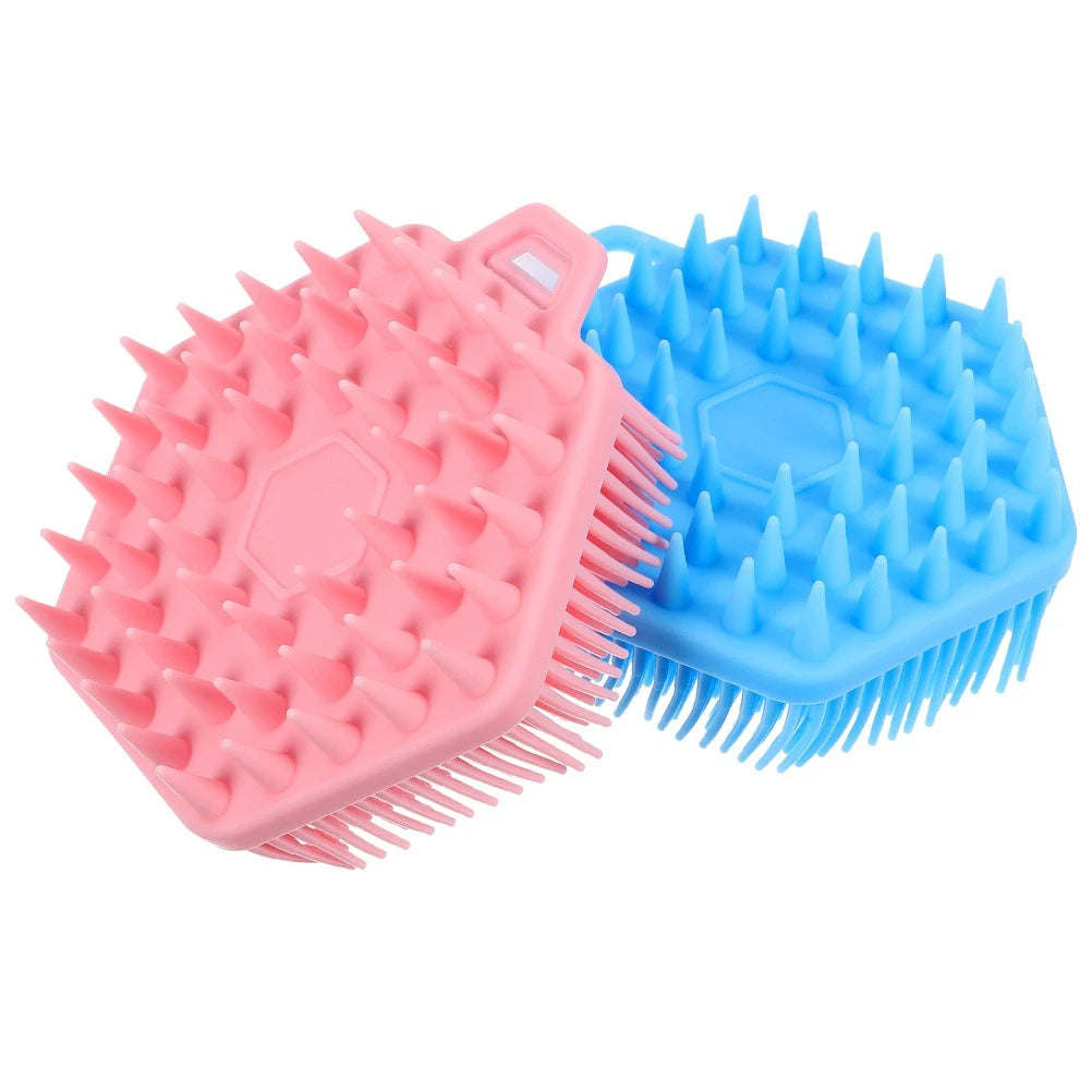 2 Pcs Bath Massage Brush Man Silicone Scrubber Men Bathing Accessories