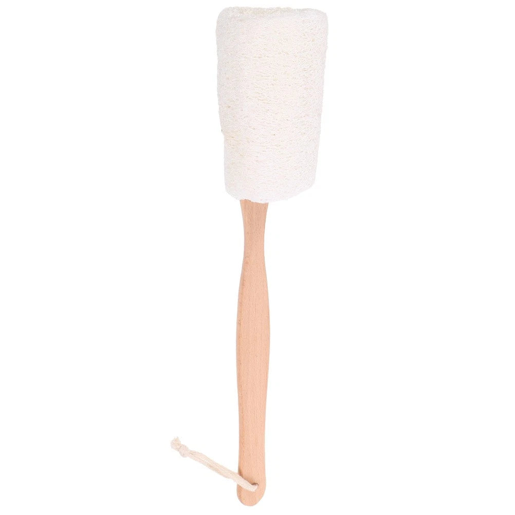 Loofah Bath Brush with Handle for Gentle Exfoliating Back Scrubber