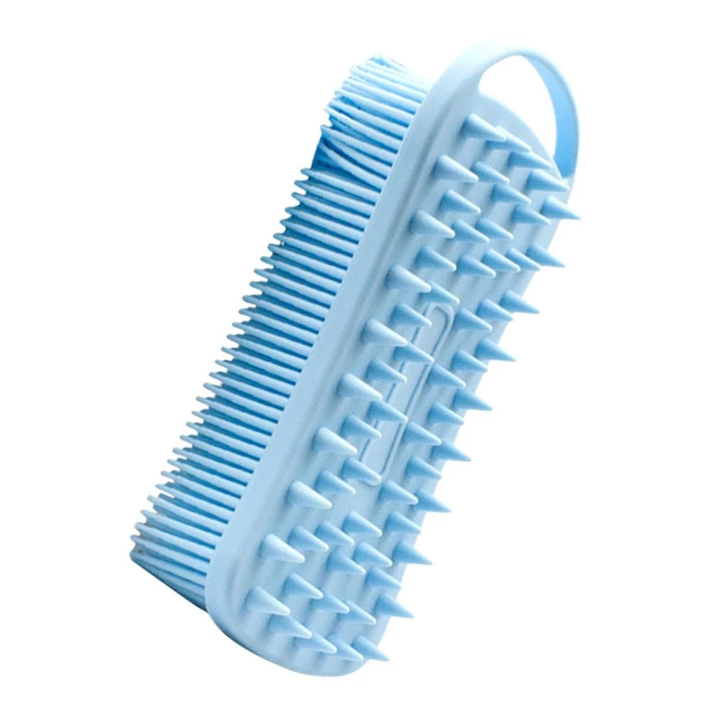 Silicone Bath Brush Baby Man Shower Scrubber for Nourishing Shampoo