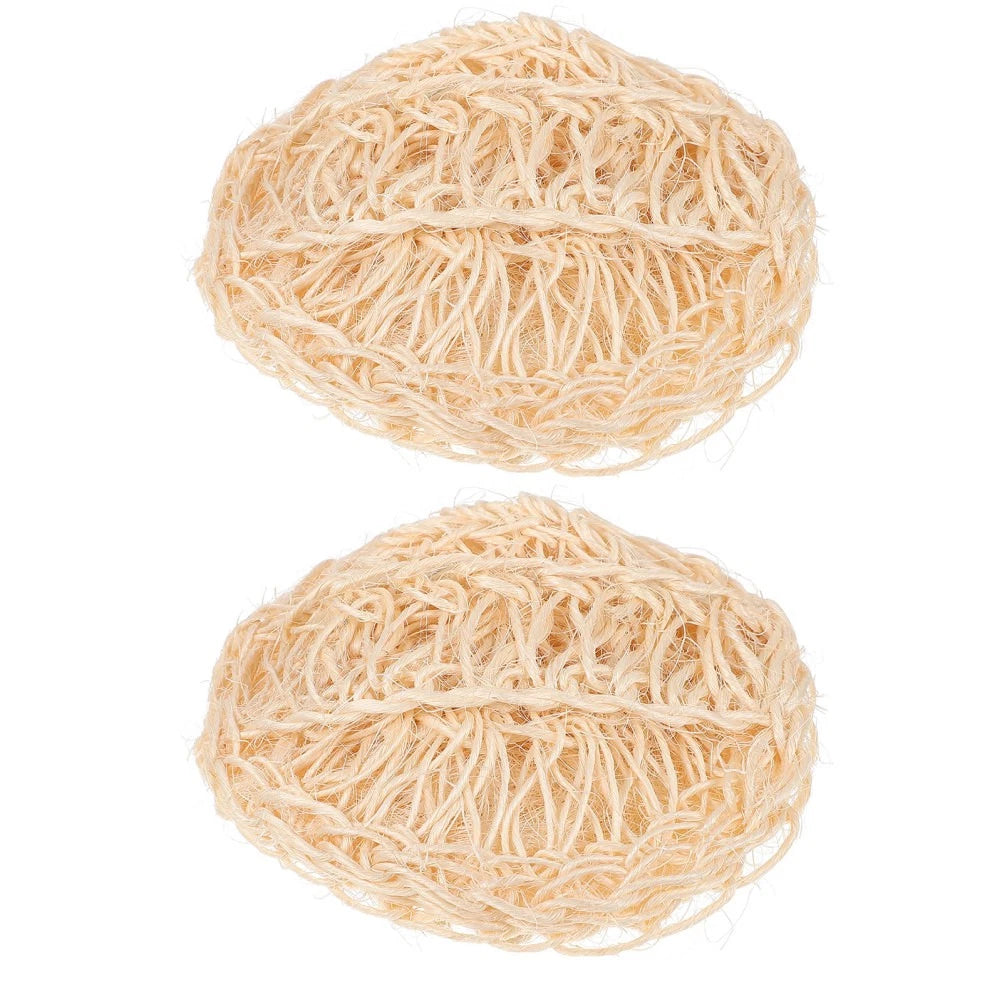 2 Pcs Sisal Bath Brush Man Body Scruber Back Cleaners Bathing Balls