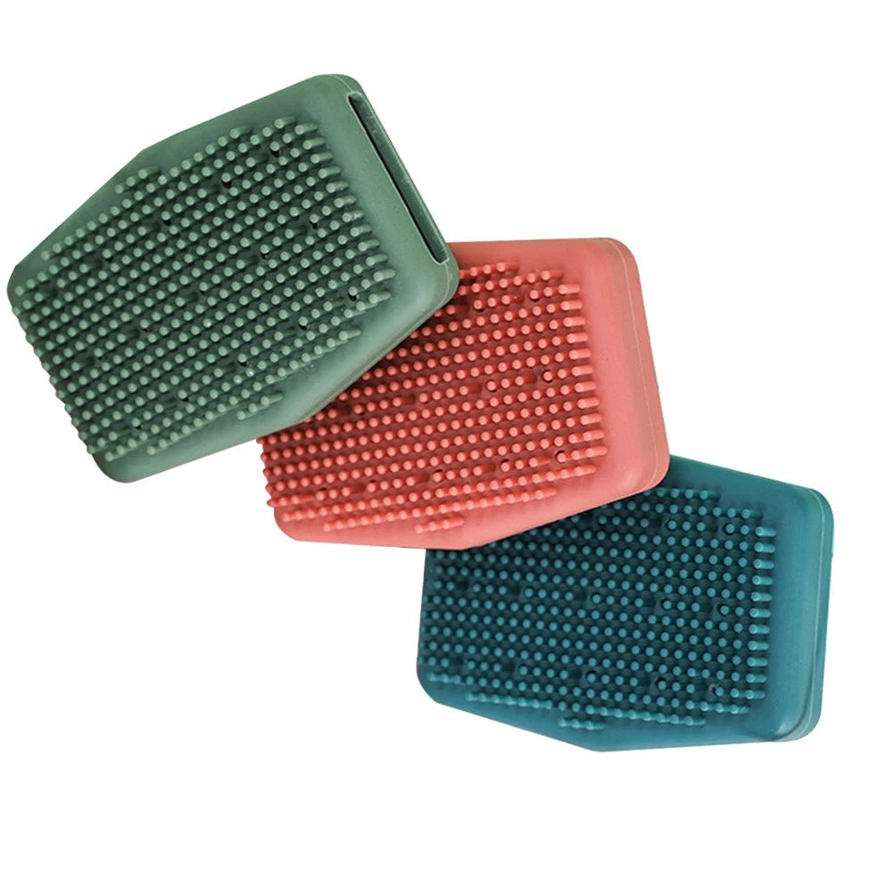 3 Pcs Silicone Bath Brush Skin Exfoliator Scrubber Massage
