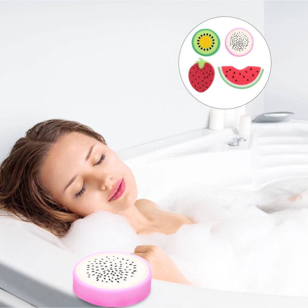 4 Pcs Bath Accessories Shower Sponges Fruit Cotton Miss Body for Cute Loofah