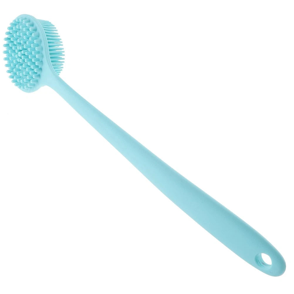 Long Handle Bath Brush Silicone Shower Scrubber Skin Exfoliation for Body