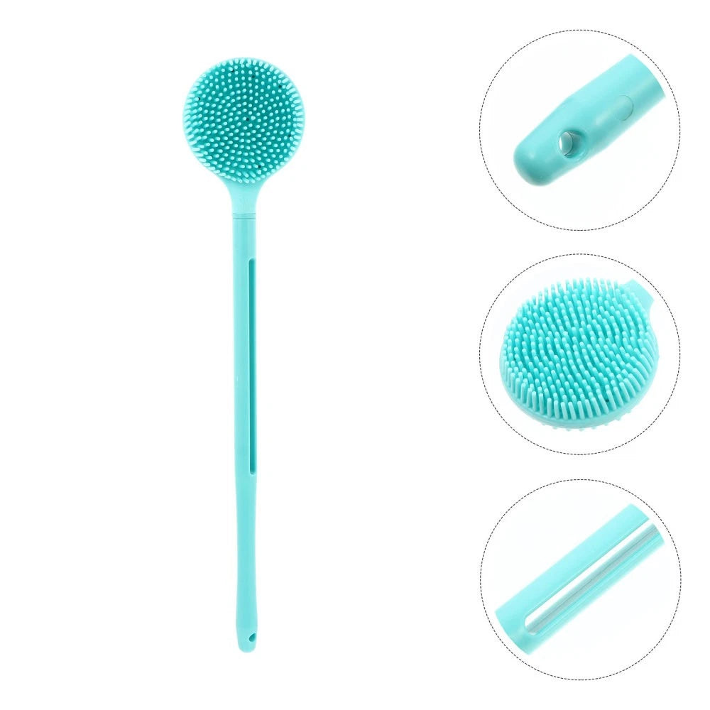 Massage Bubble Bathing Silicone Brush Scrubber Shower Brush with Long Handle