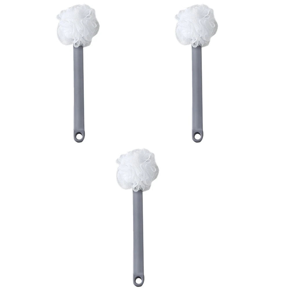 1pc Bath Scrubber Body Cleaning Brush Skin Massager Bathing Accessory (Gray)