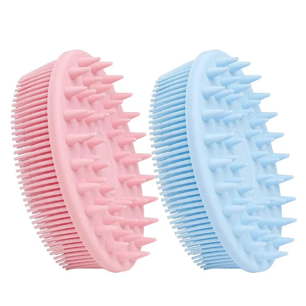 2 Pcs Bath Brush Shower Body Scrubber Baby Hair Washing Scrubbing