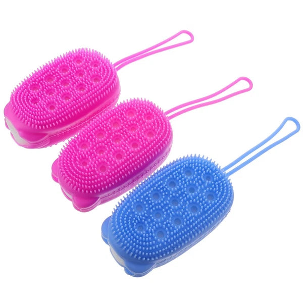 3pcs Massage Bubble Bathing Shower Brush Scrubber Multifunction Bath Brush