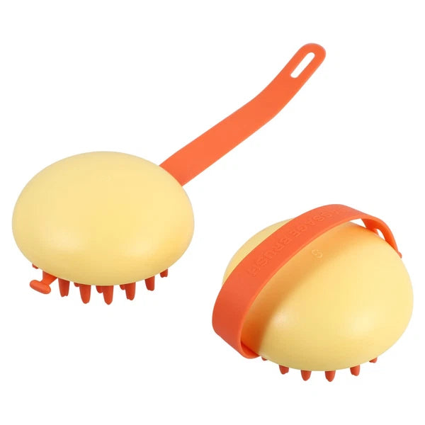 2pcs Bath Brush Massage Scrubber Shower Body Brush Silicone Cleaning Scrubber