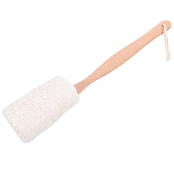 Loofah Bath Brush with Handle for Gentle Exfoliating Back Scrubber