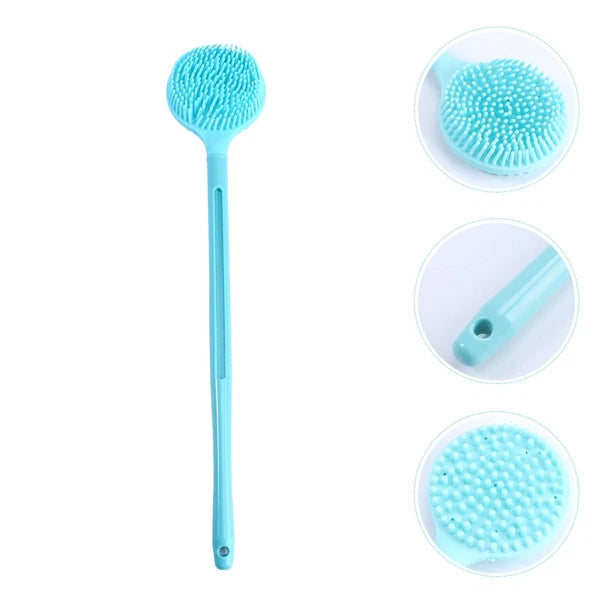 1pc Shower Brush Silicone Exfoliating Brushes Back Scrubber Bathing Accessories
