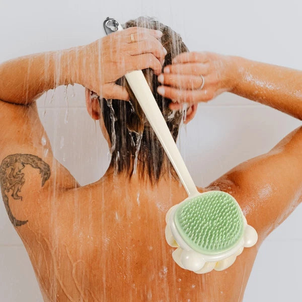 Long Handle Bath Brush Soft Bristles Back Scrubber for Shower Use