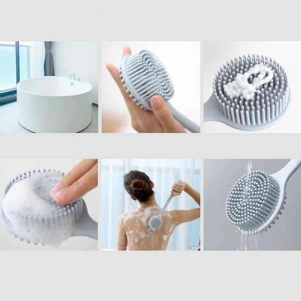 Body Scrubber Exfoliating Brush Bath Silicone Exfoliator Back for Shower