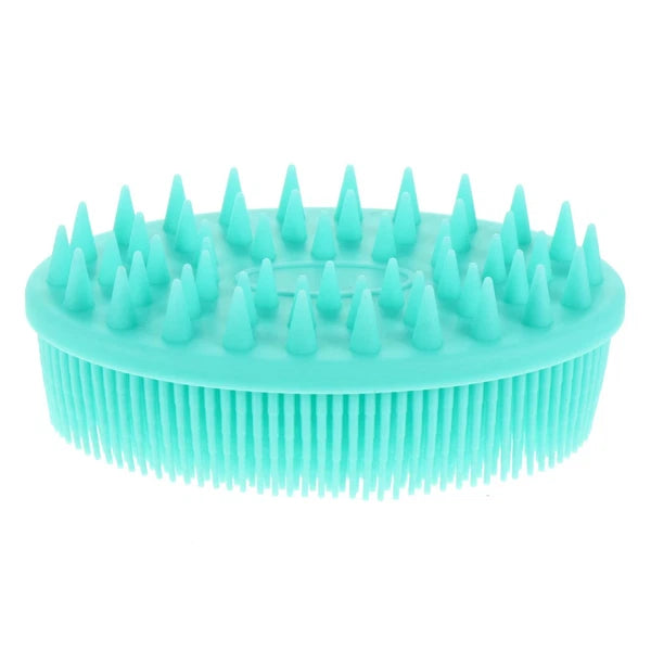 Baby Bath Brush Massage Scrubber Shower Brush Kids Silicone Hair Brush