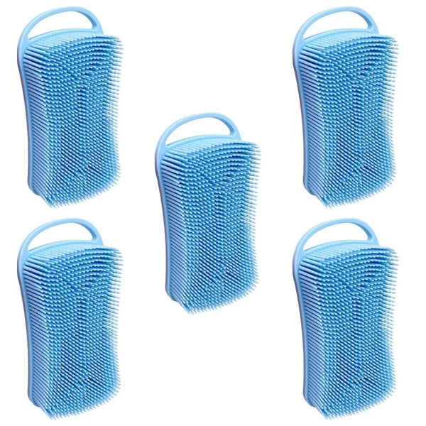Silicone Bath Brush Baby Man Shower Scrubber for Nourishing Shampoo