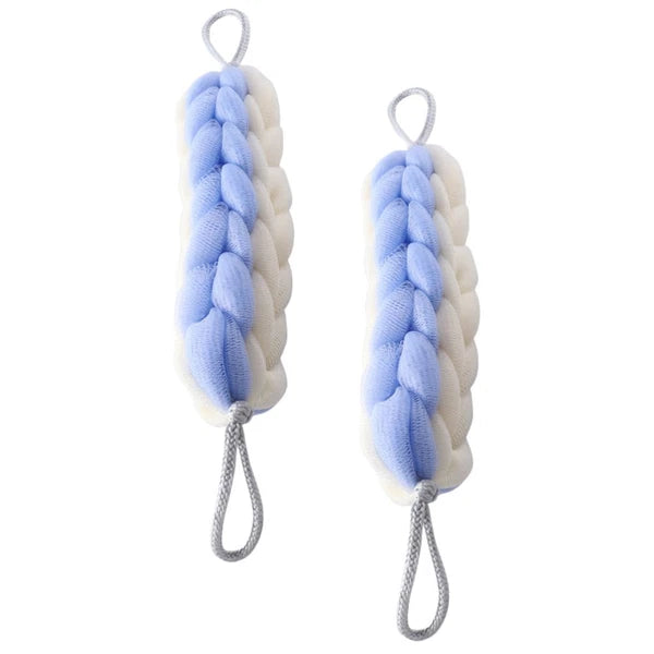 2 Pcs Bath Bar Man Wall Mounted Exfoliating Brush Loofah Back Scrubber Shower