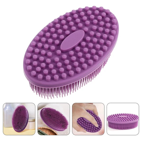Baby Silicone Bath Scrubber Shower Brush Children Bathing Massage Brush