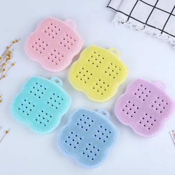 1PC Silicone Bath Towel Portable Bathing Back Rubs Brush Bathing Artifact