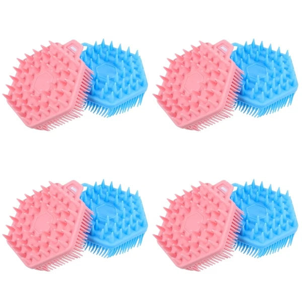 2 Pcs Bath Massage Brush Man Silicone Scrubber Men Bathing Accessories