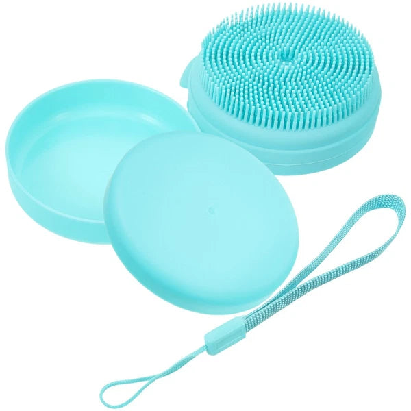 Bath Brush Silicone Loofah Body Scrubber Washing Travel Shampoo Exfoliating