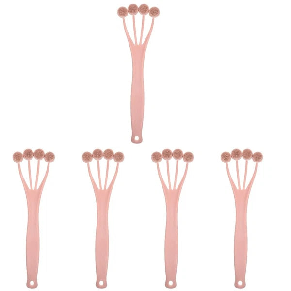 Exfoliating Bath Brush Scrubber for Body Shower with Long Handle