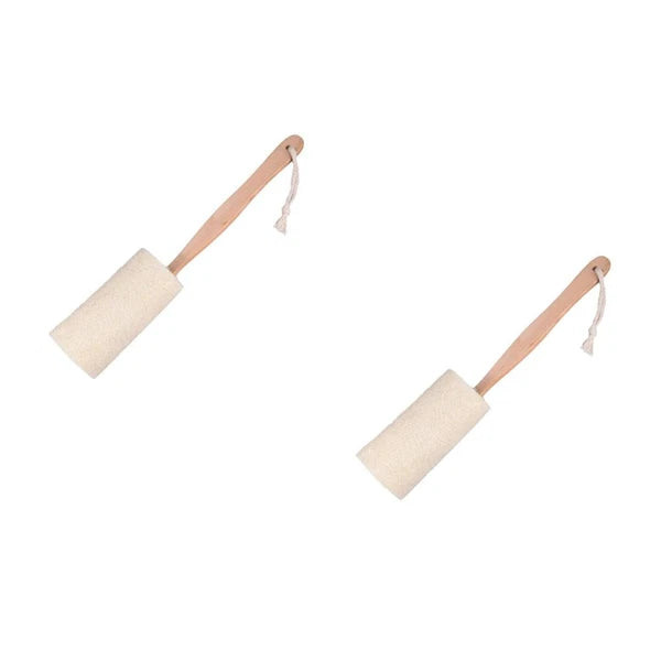 Wooden Loofah Bath Brush Natural Exfoliating Sponge Body Scrub Scrubber for