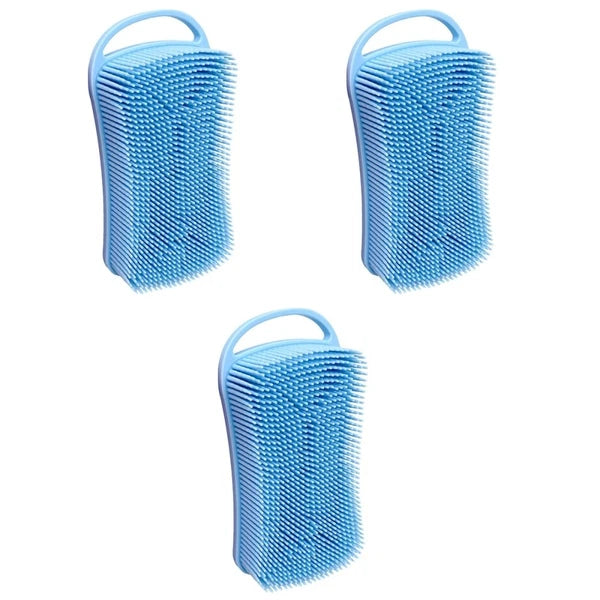 Silicone Bath Brush Baby Man Shower Scrubber for Nourishing Shampoo