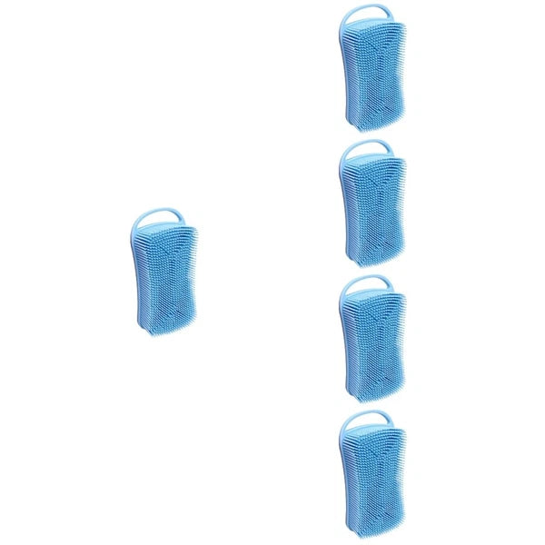 Silicone Bath Brush with Hook Silicone Shampoo Brush Double-sided Shower Brush